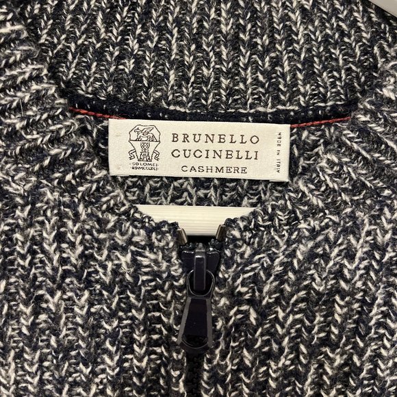 Brunello Cucinelli Cashmere Zip Up Sweater - Size 56 (IT) - Size XXL - Picture 2 of 4